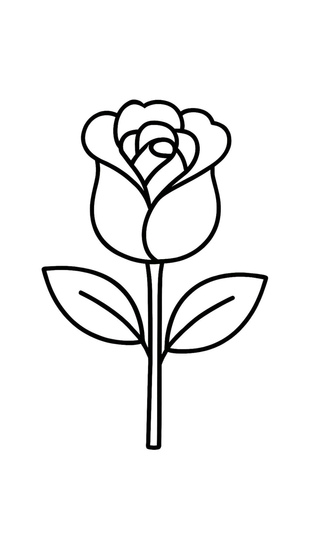 bouquet de rose a colorier