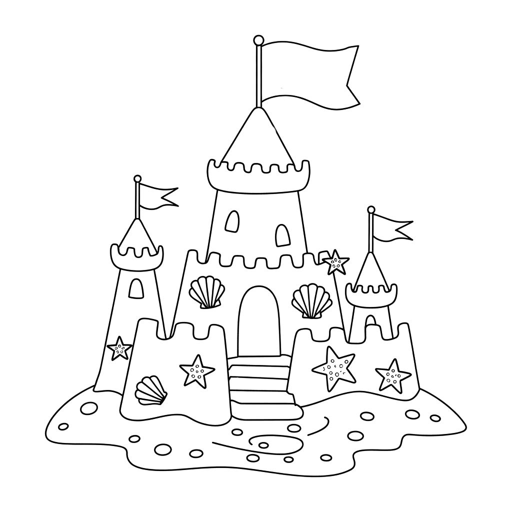 coloriages chateau fort