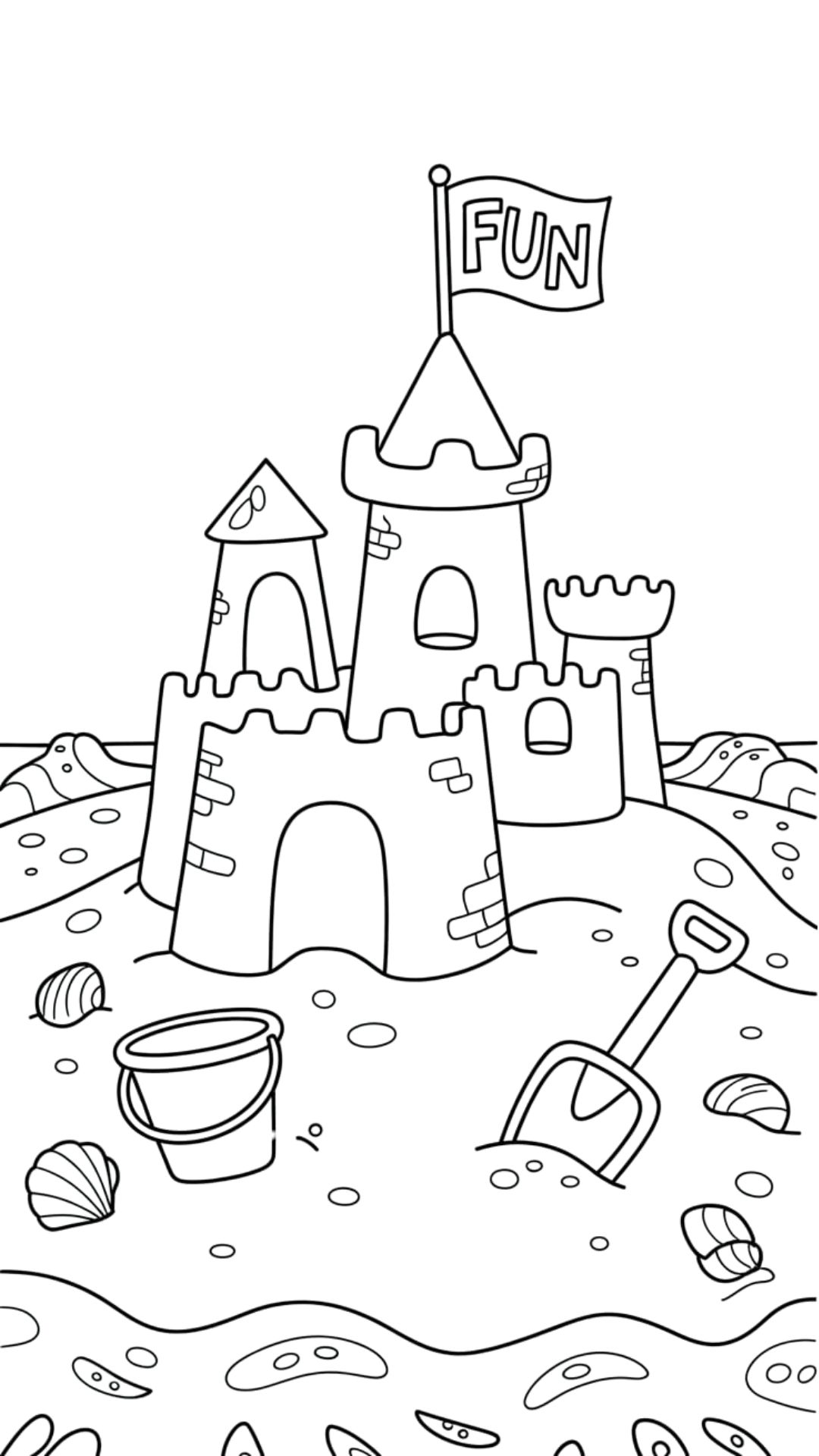 coloriage à imprimer chateau