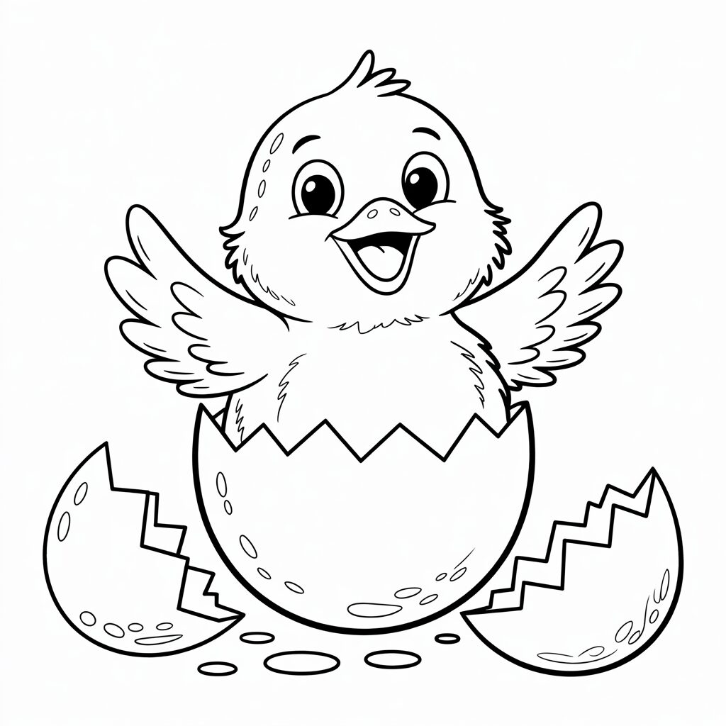 poule coloriage