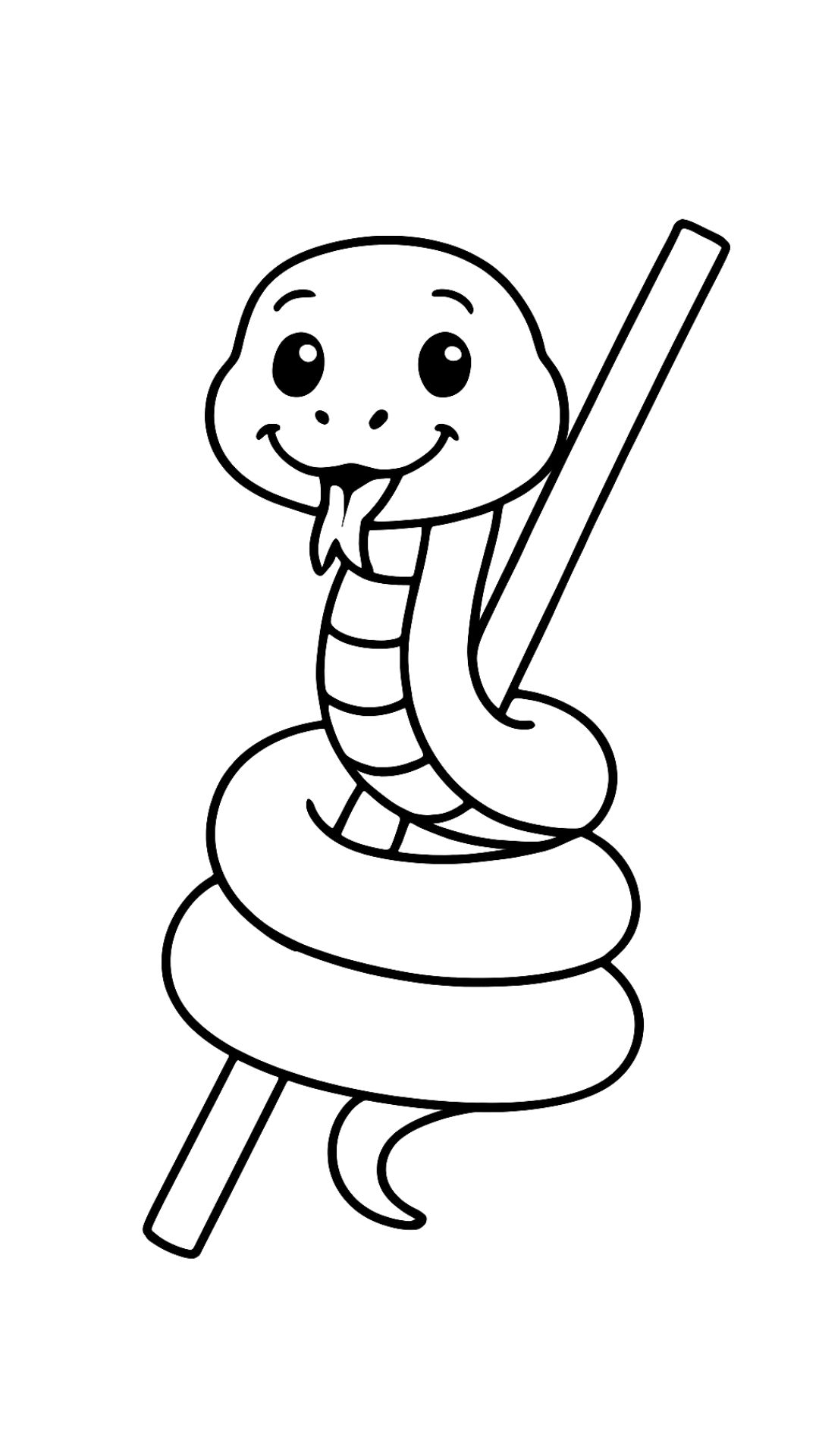 coloriage de serpent à imprimer