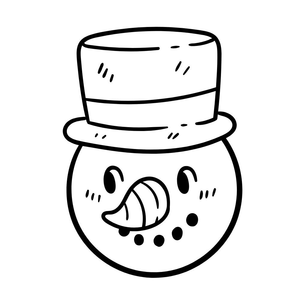 bonhomme de neige en dessin