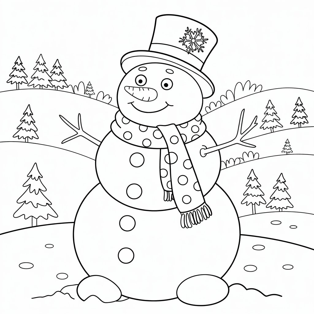 bonhomme de neige dessin maternelle