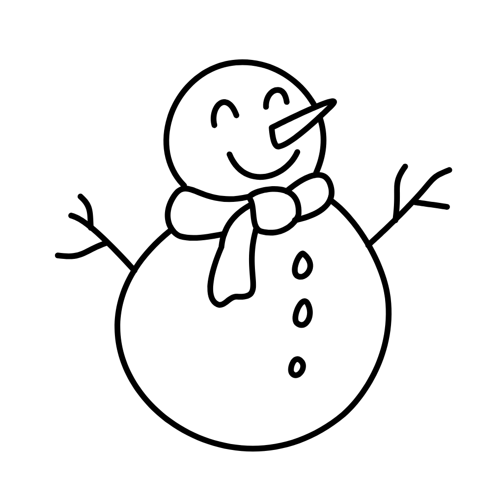 dessiner un bonhomme de neige