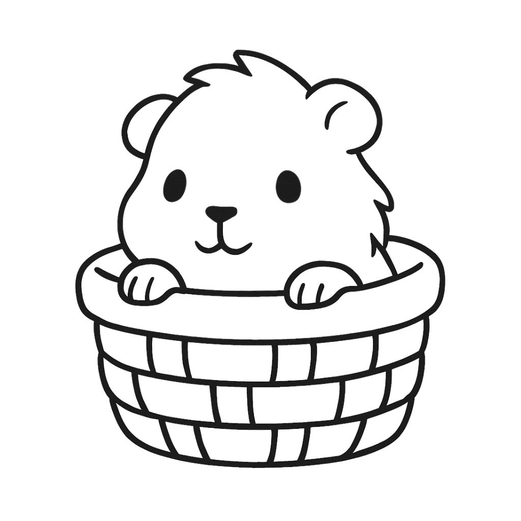 dessin cochon d'inde kawaii