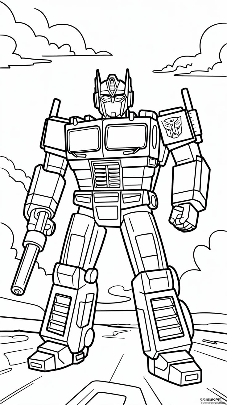 coloriage à imprimer transformers