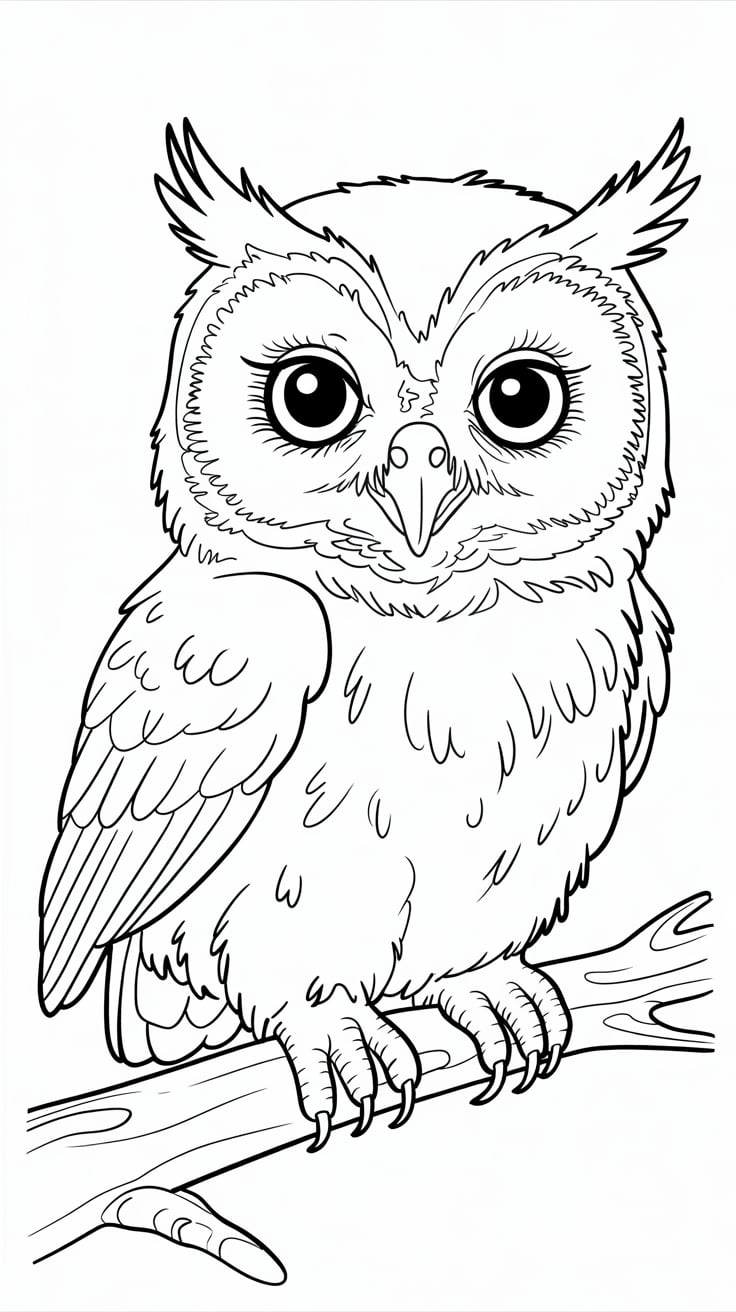 dessin hibou imprimer