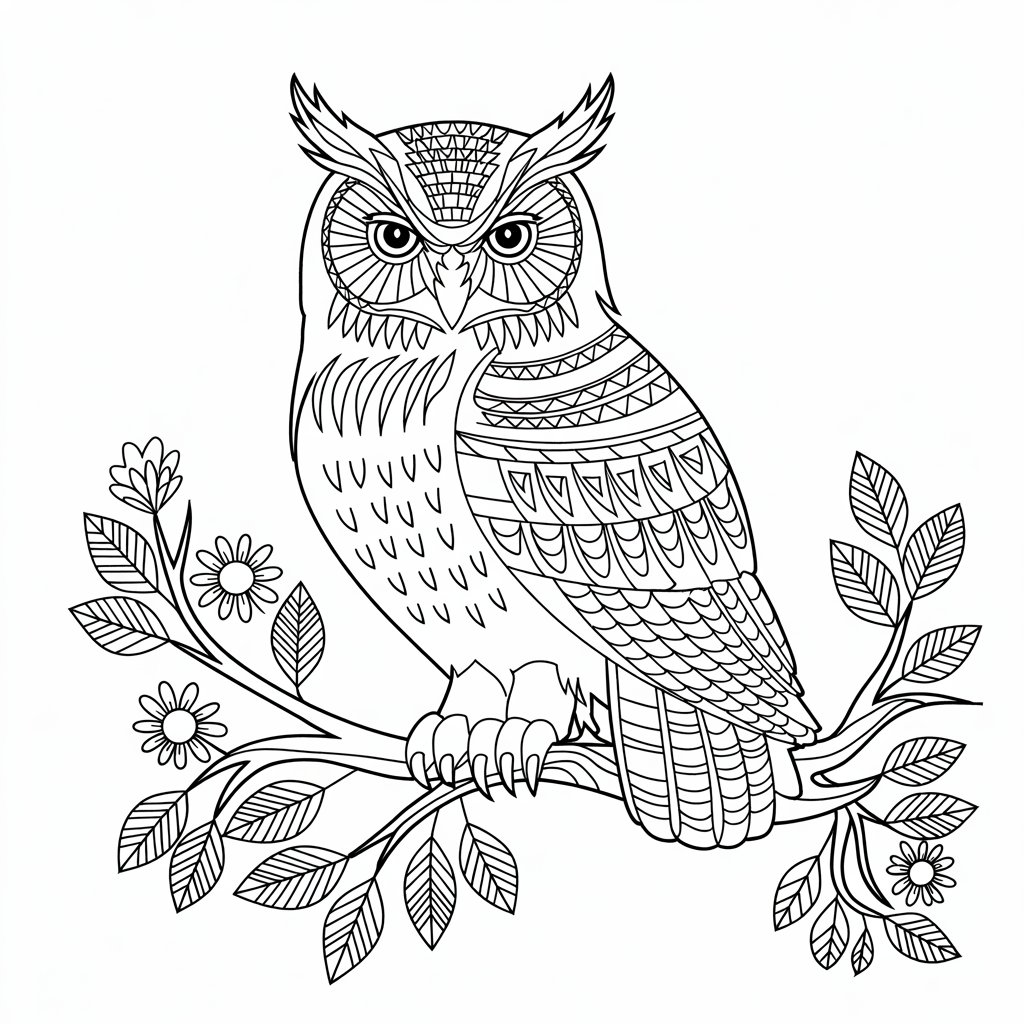 coloriage hibou imprimer