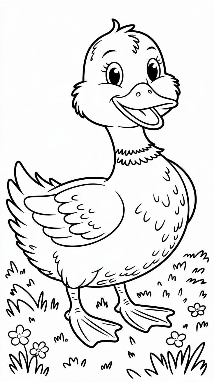 canard noir dessin animé