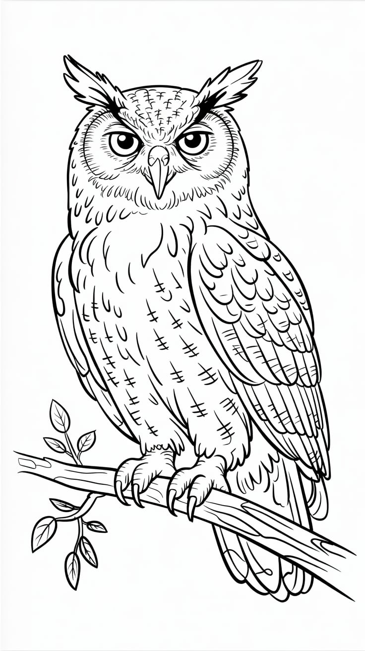 dessin hibou simple