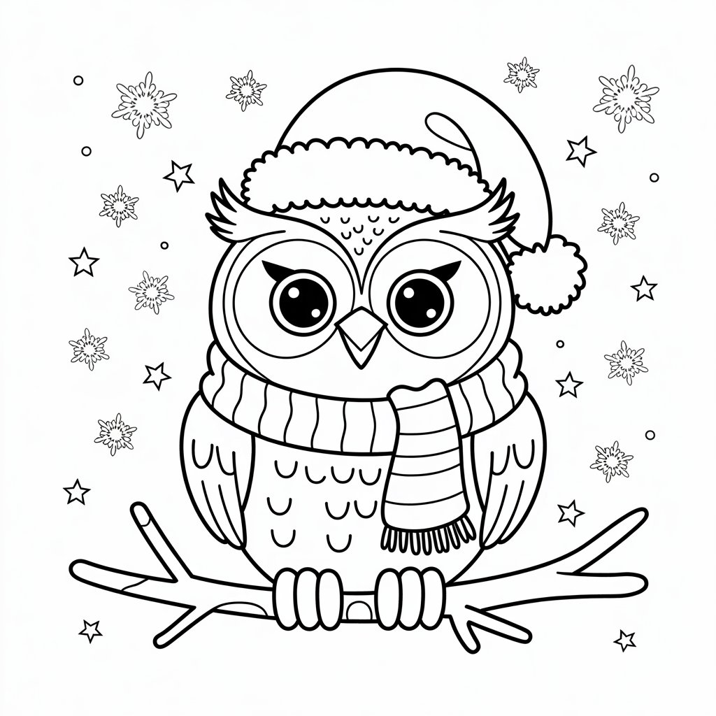 dessin hibou mignon