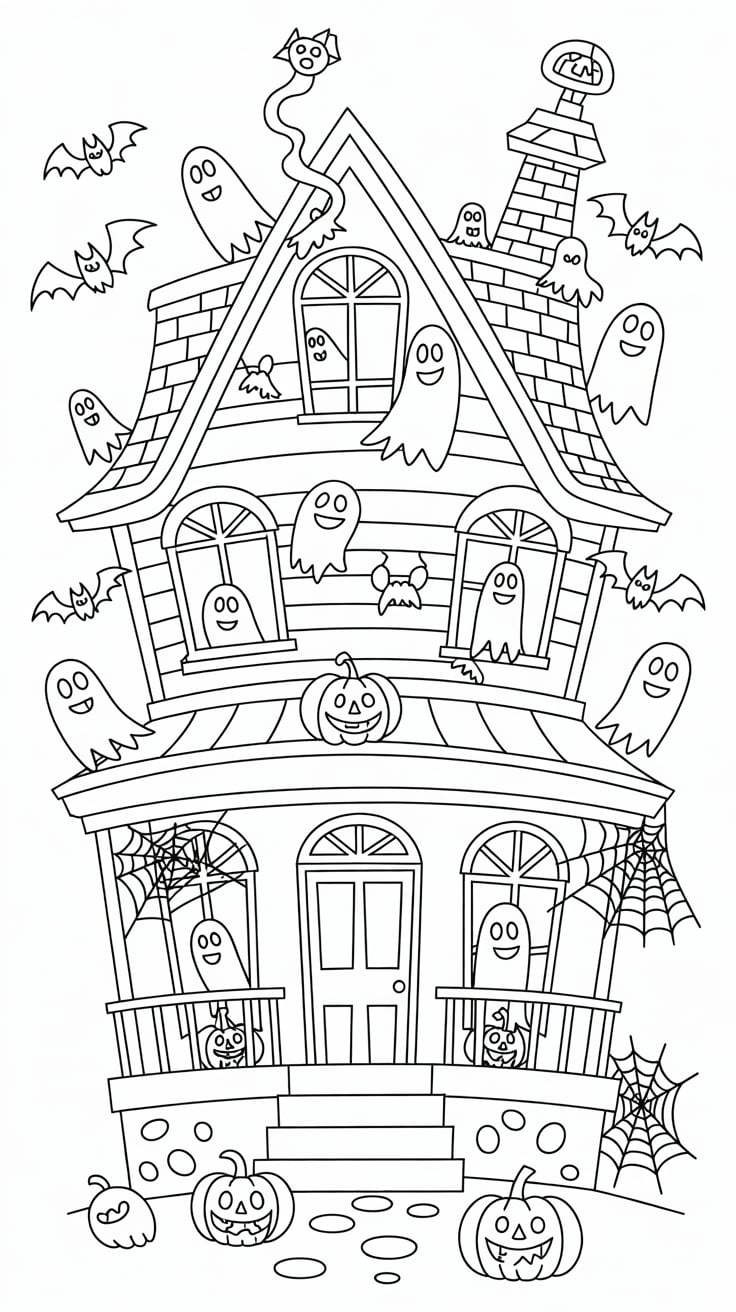 dessiner maison hantée
