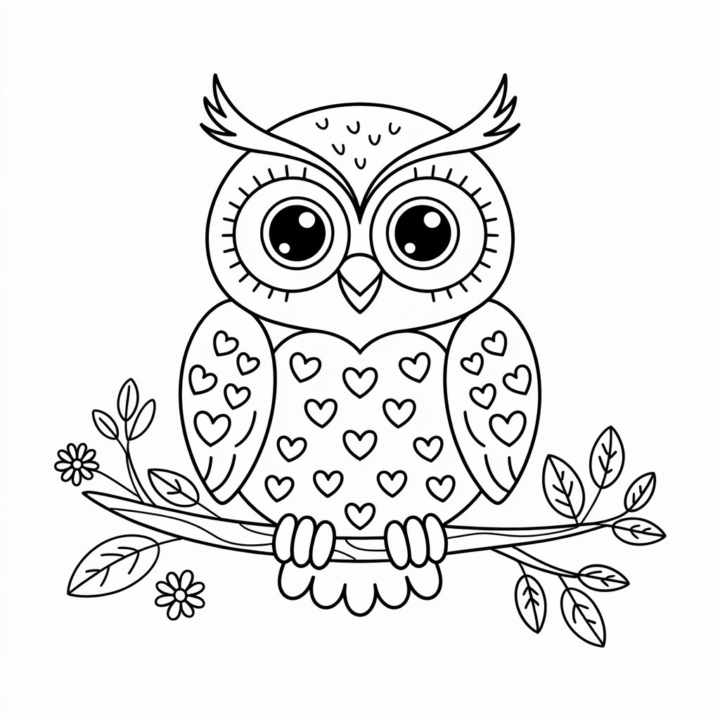 dessins hibou facile