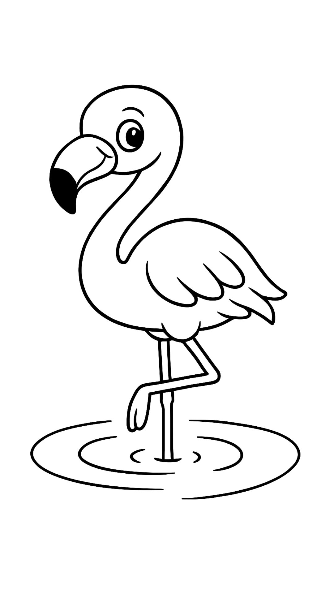 flamant rose coloriage