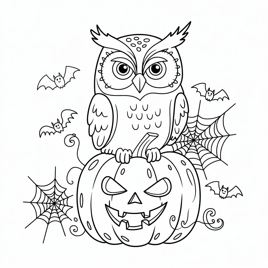 dessin hibou facile et mignon