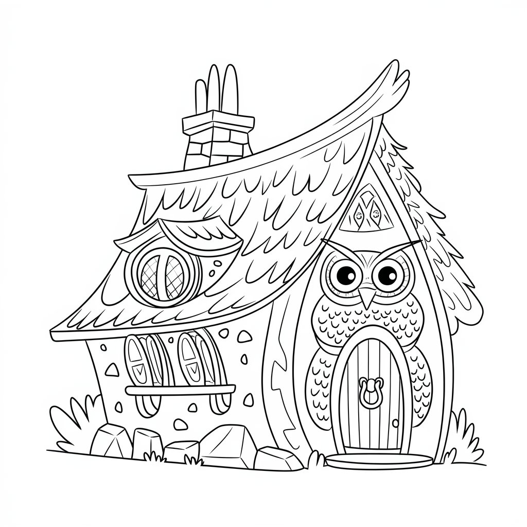 hibou dessin animé
