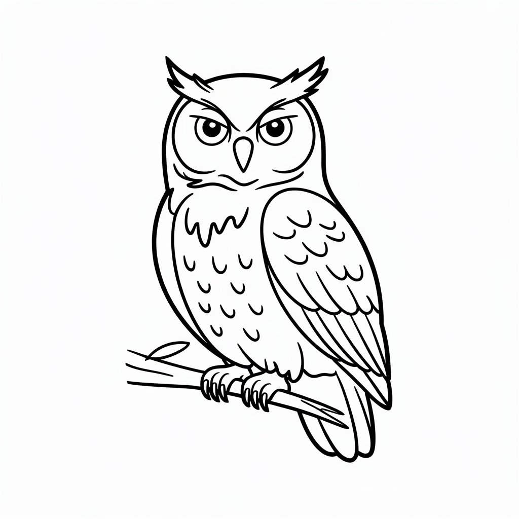 coloriage hibou à imprimer