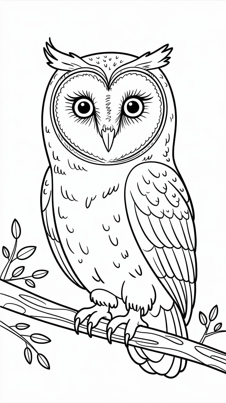 dessin animé hibou