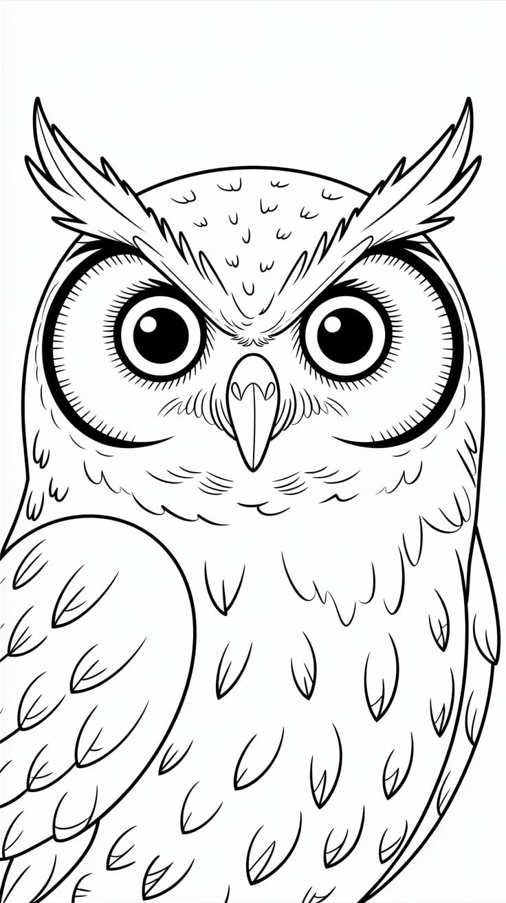 coloriage à imprimer hibou