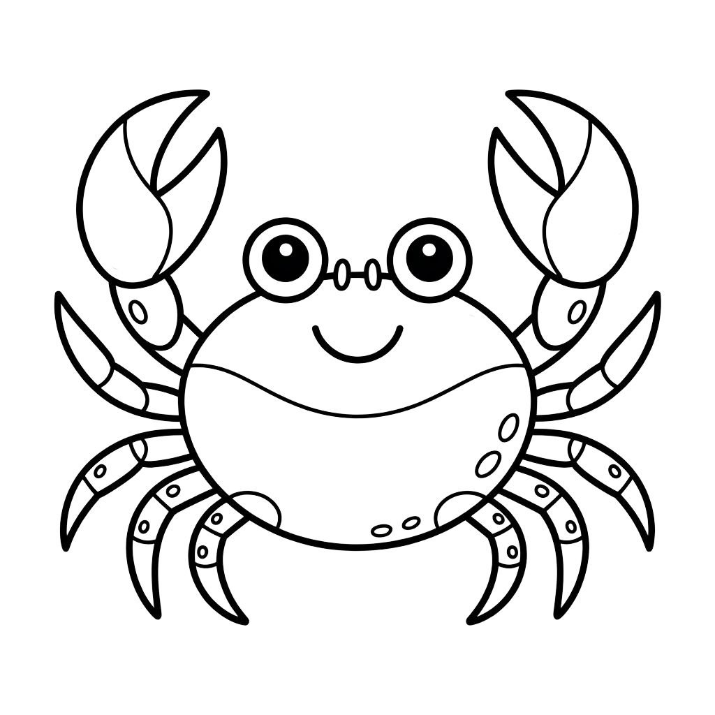 coloriage crabe facile