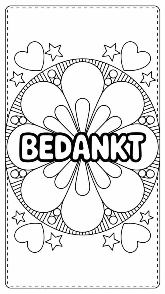 coloriage mandala merci