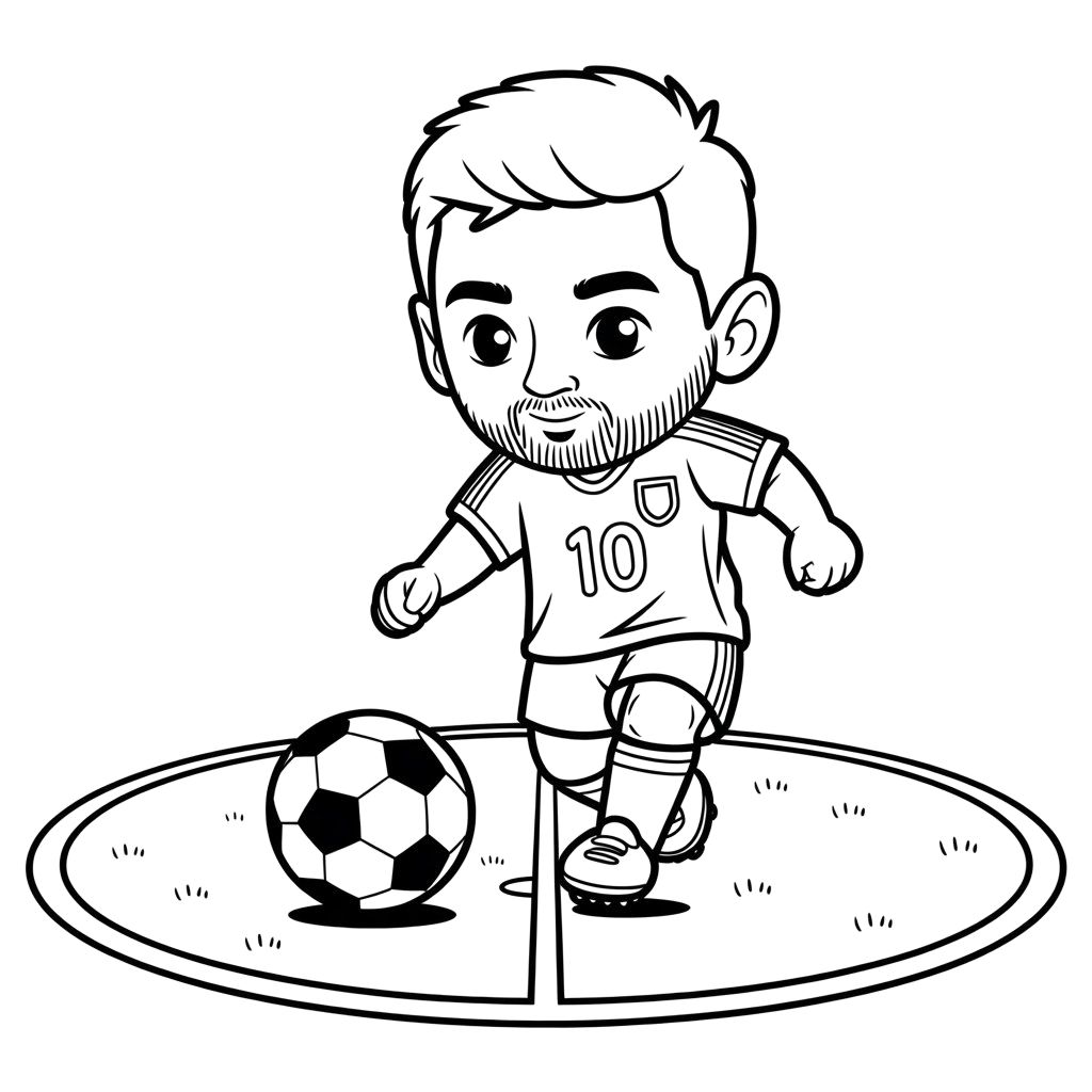 Coloriage des footballeurs