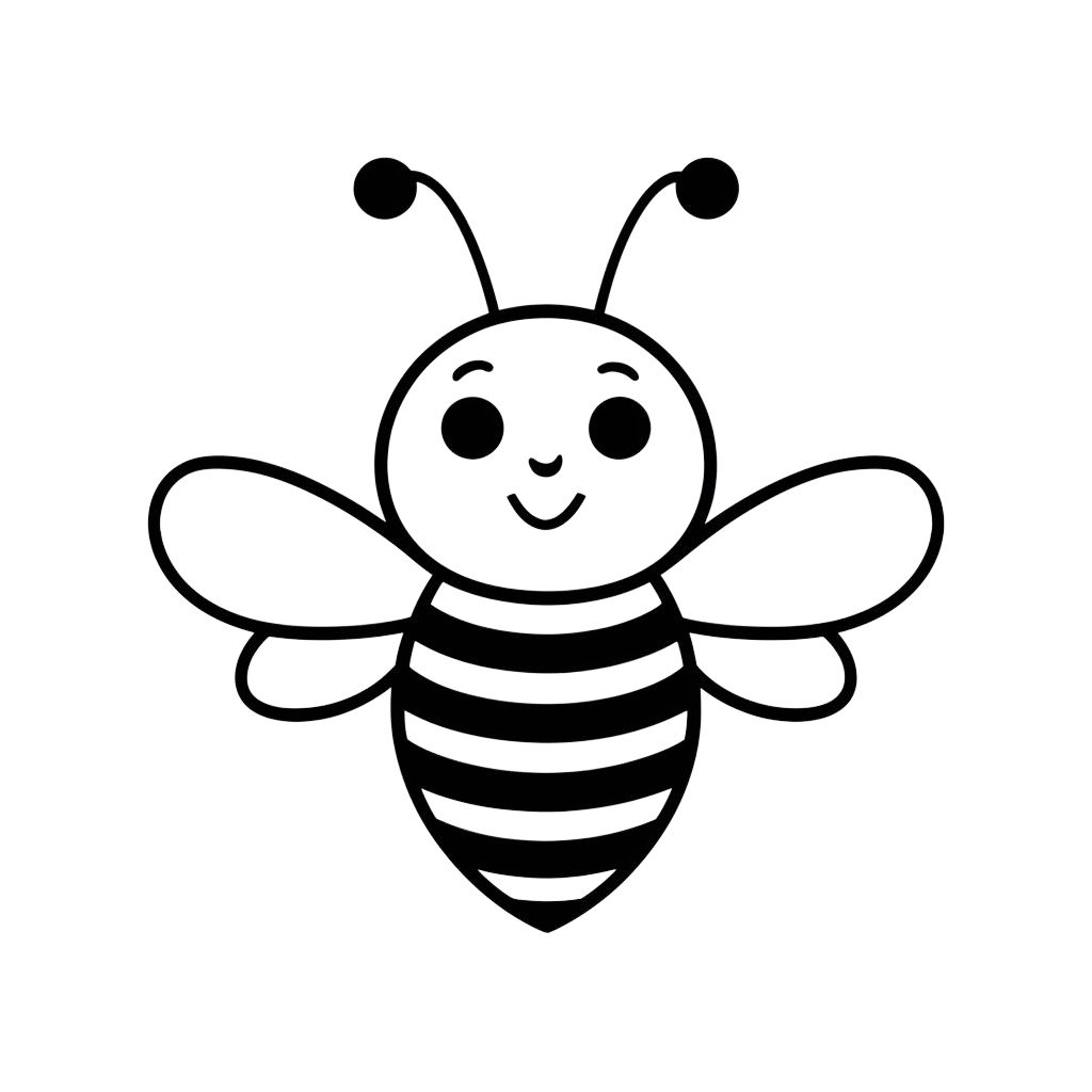 coloriage abeille à imprimer