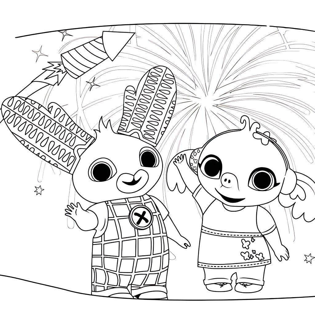 ane et lapin de bing dessin anime point de croix