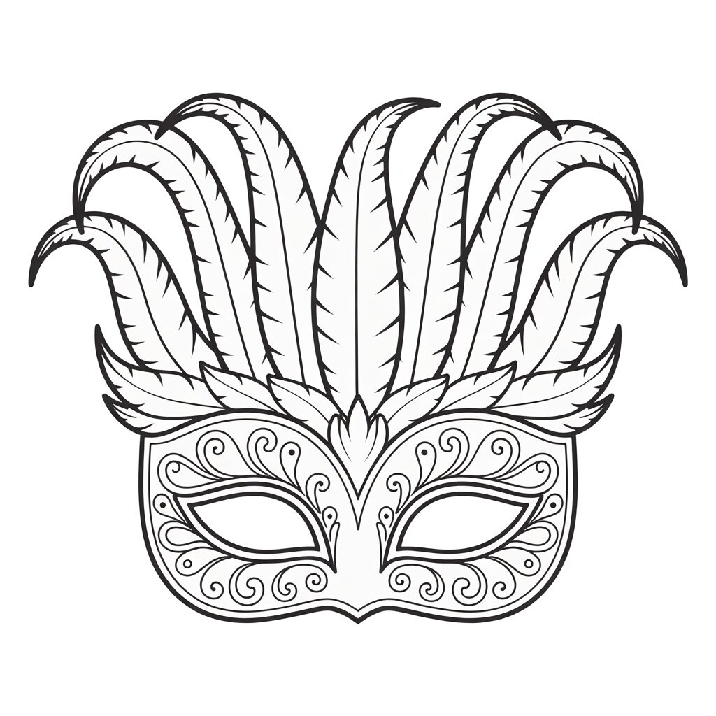coloriage carnaval masque
