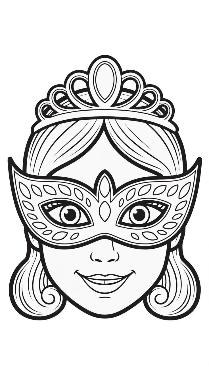 coloriage masques carnaval