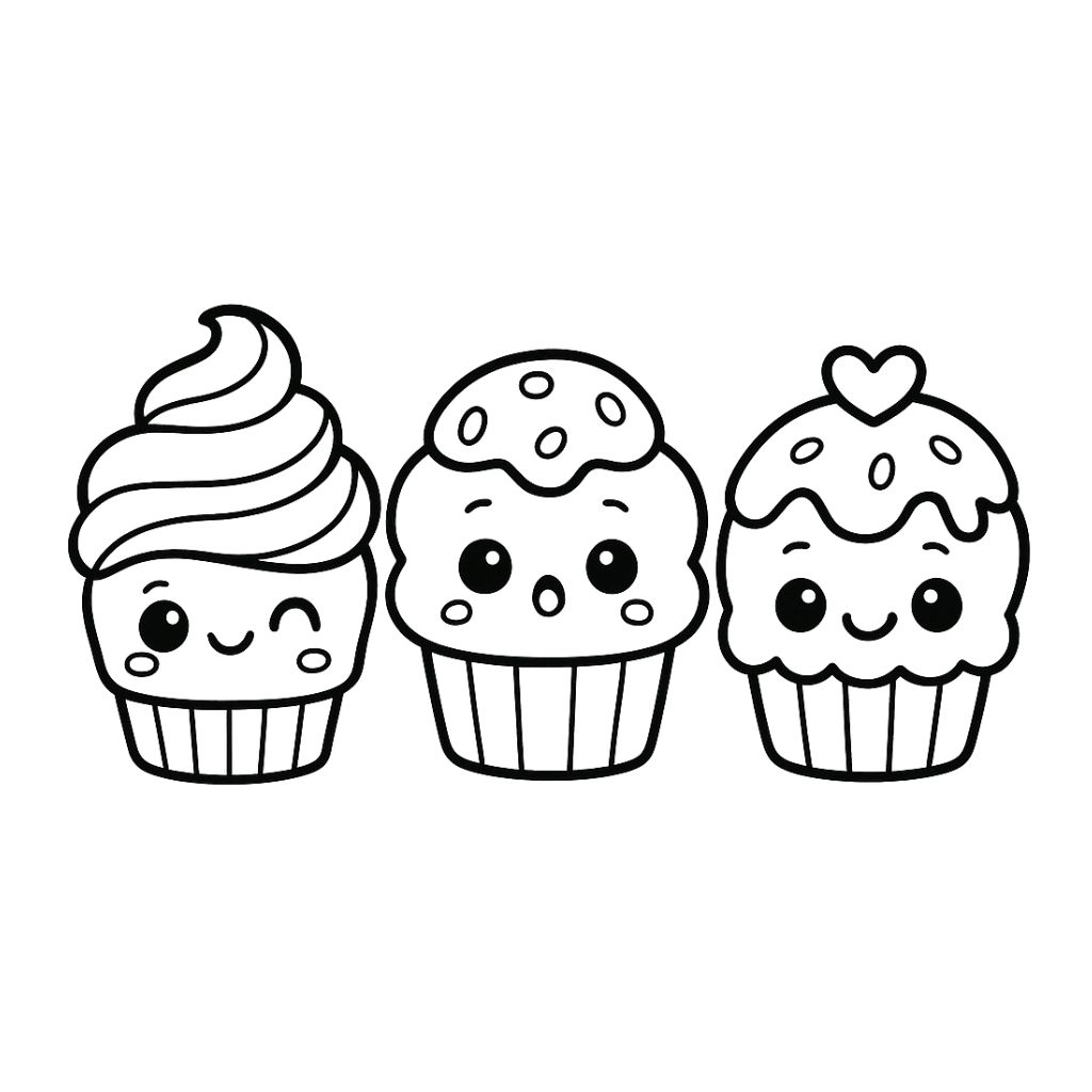coloriages cupcakes