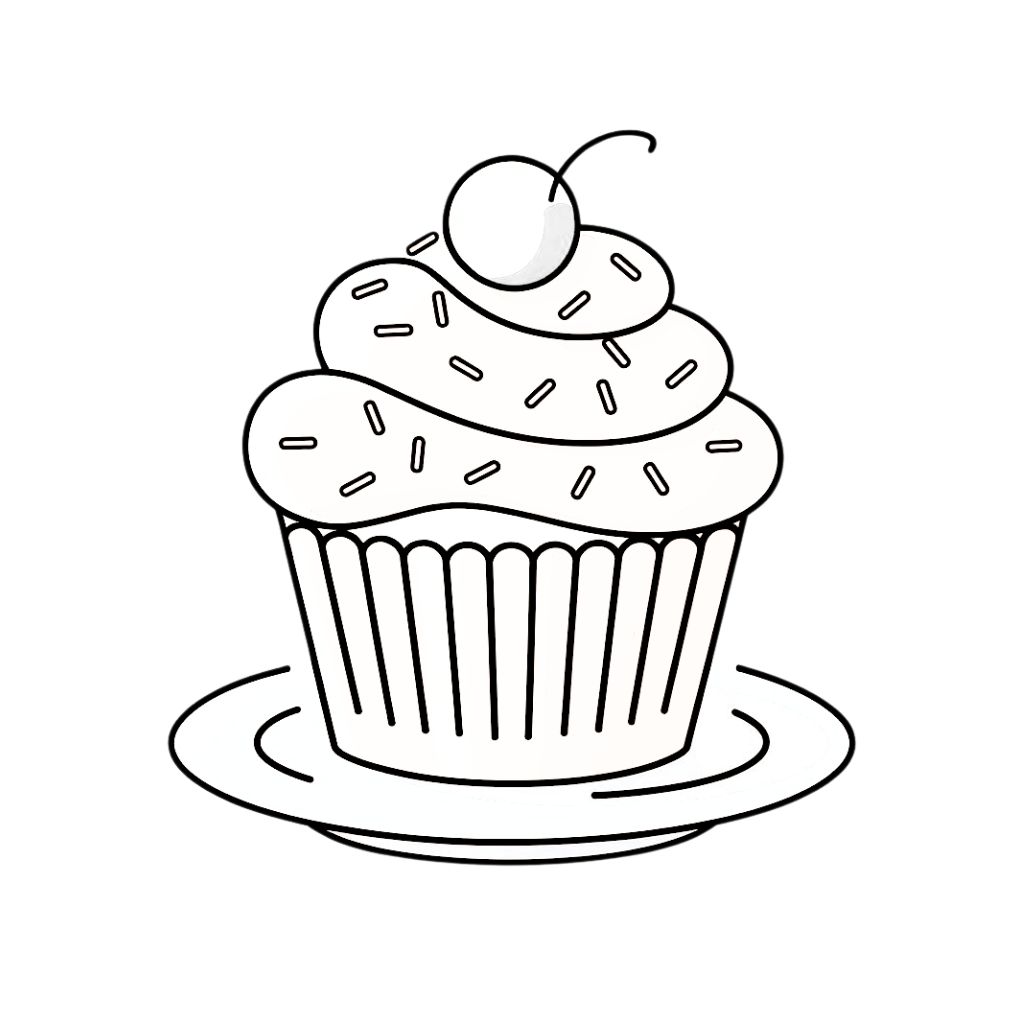 cupcake coloriage