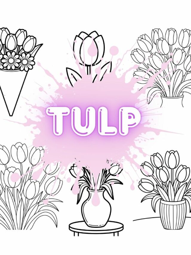 Kleurplaat Tulp