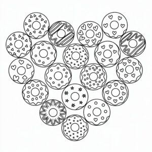 dessin facile donuts