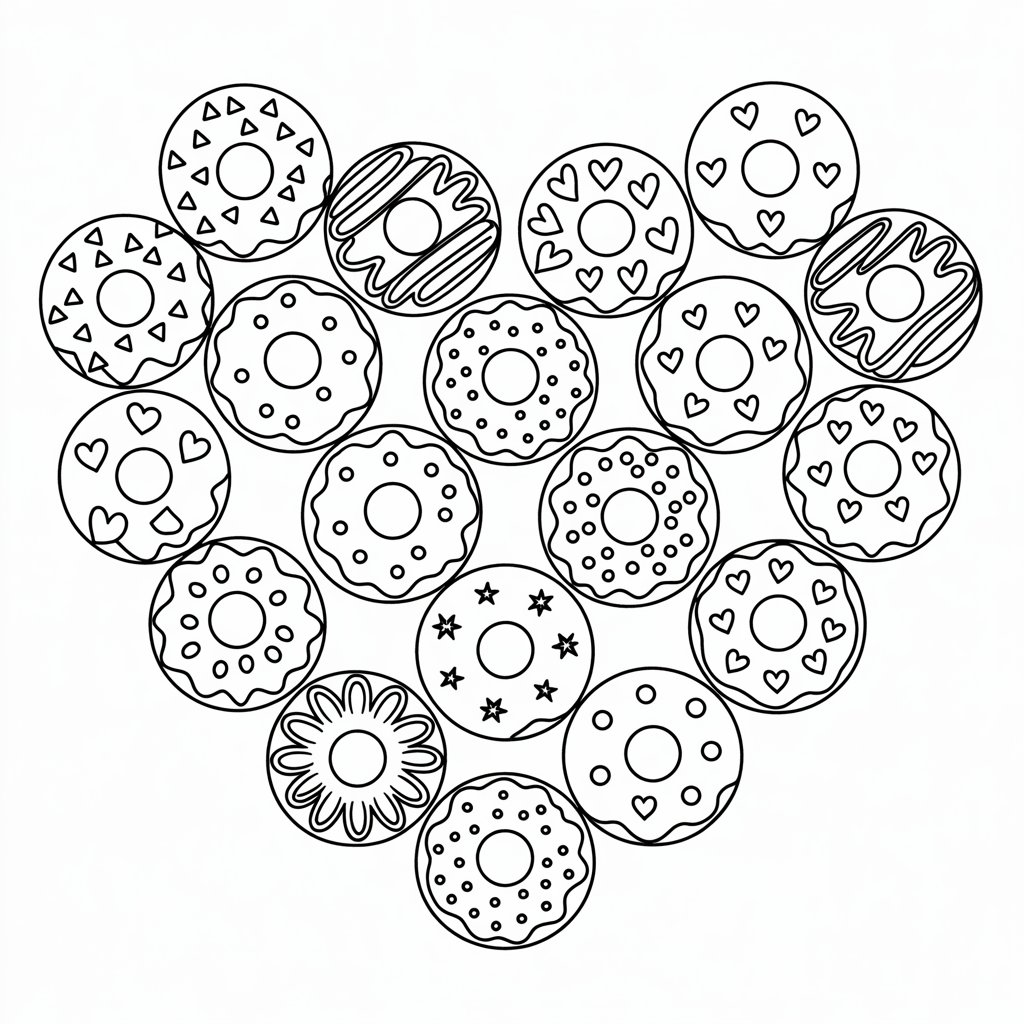 dessin facile donuts