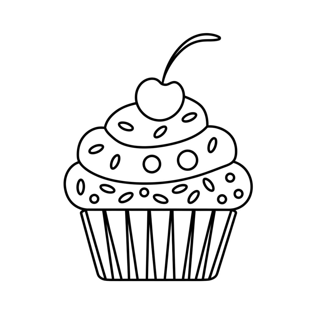 coloriage cupcake à imprimer