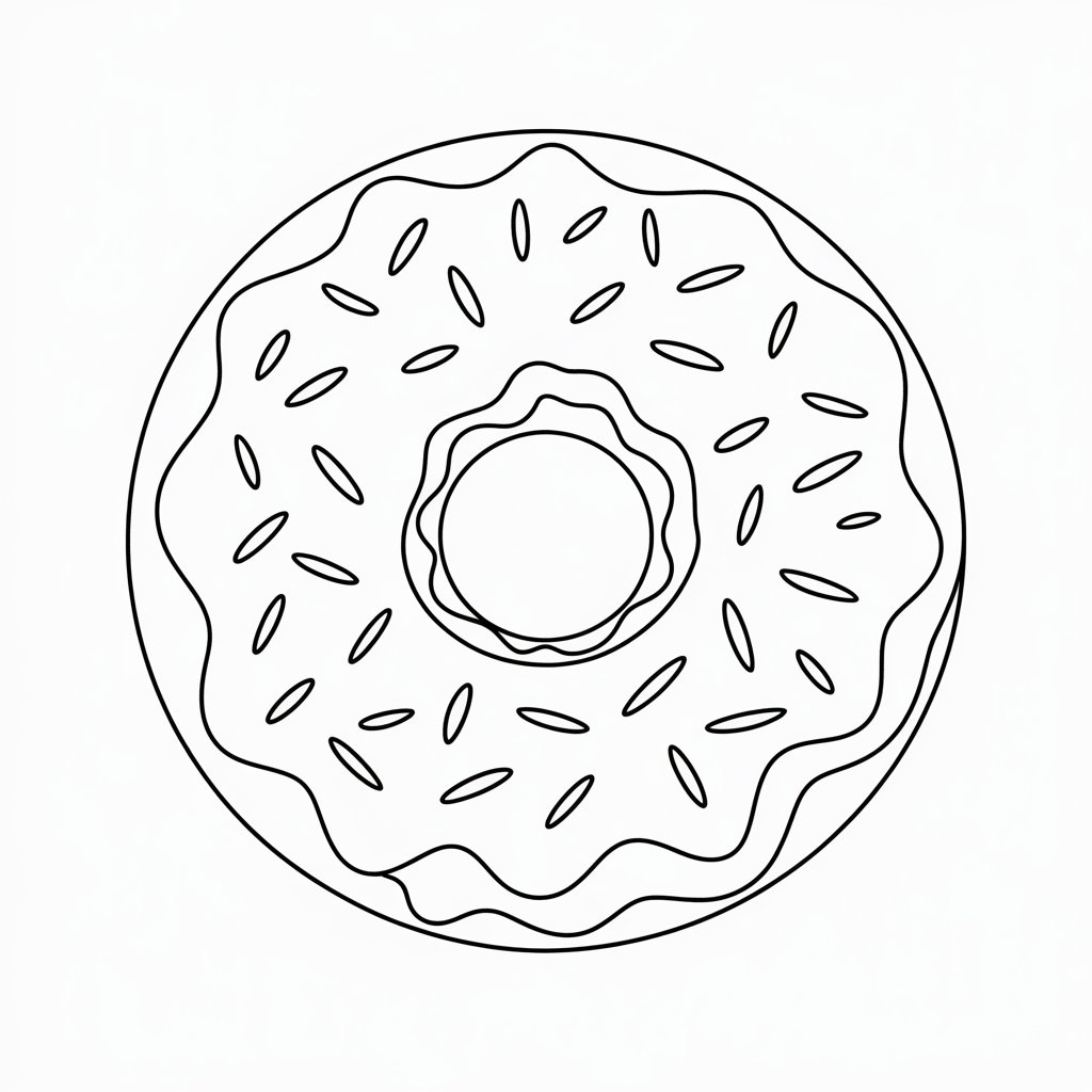 dessin facile donut