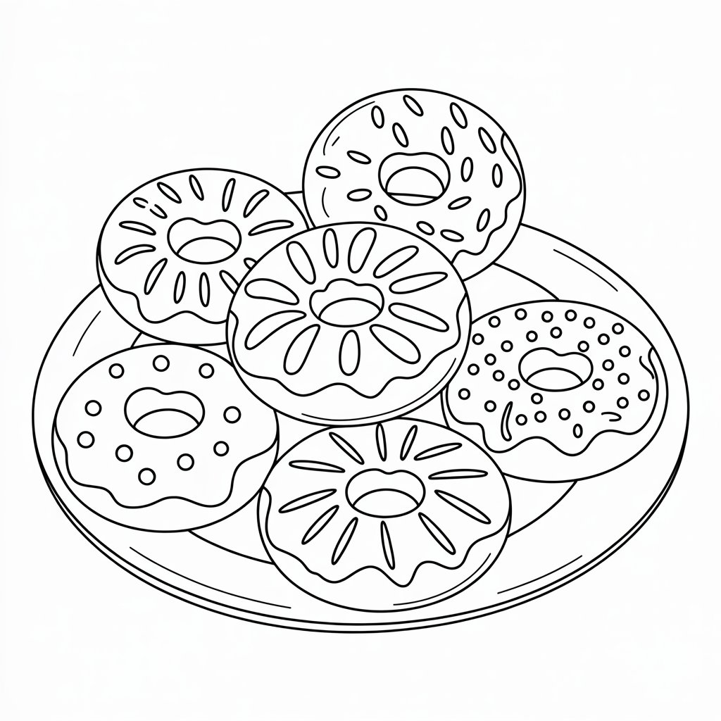 donut coloriage