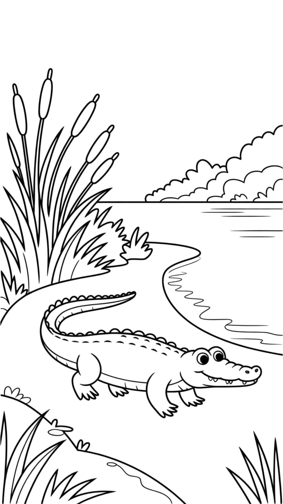 dessin crocodile facile