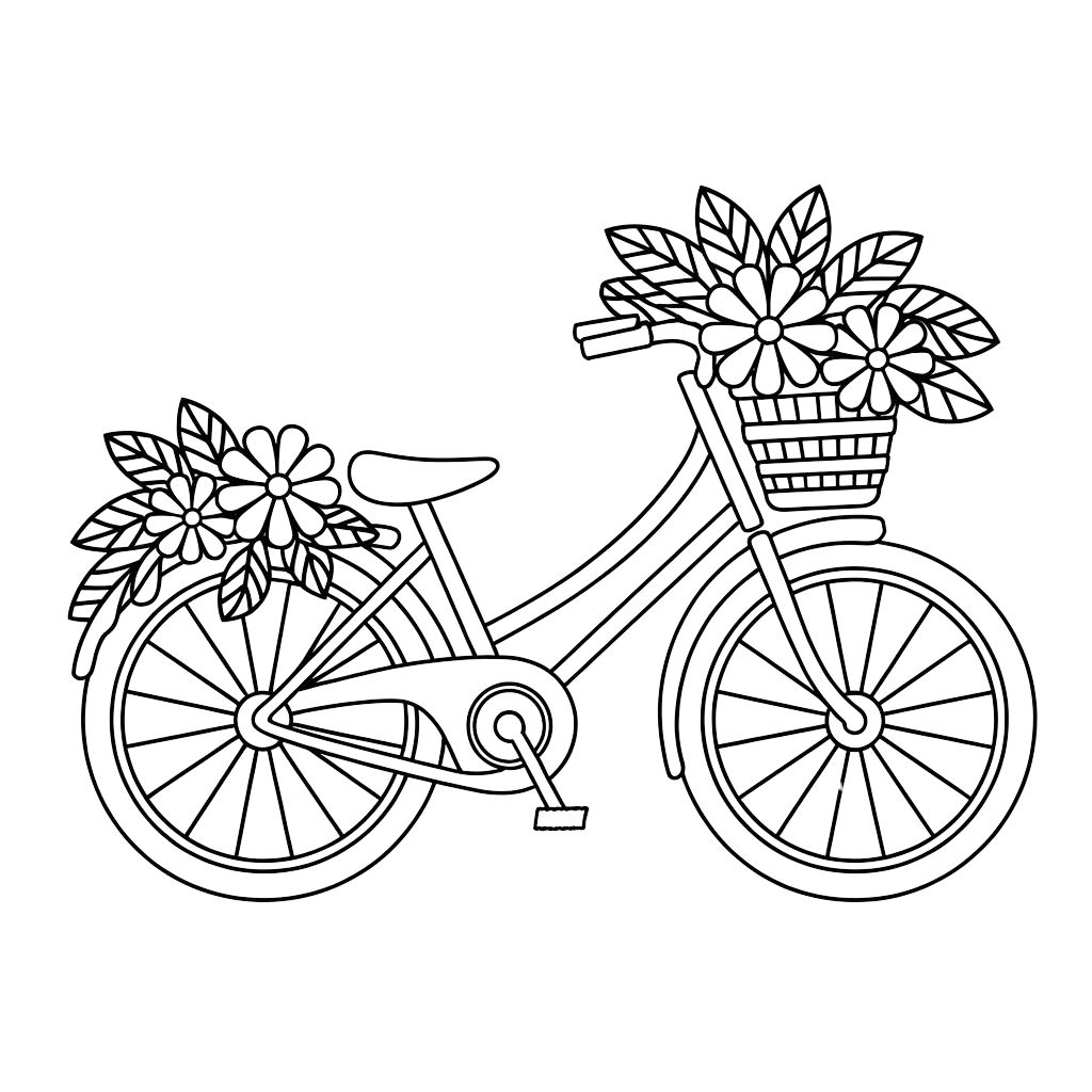 coloriage de vélo