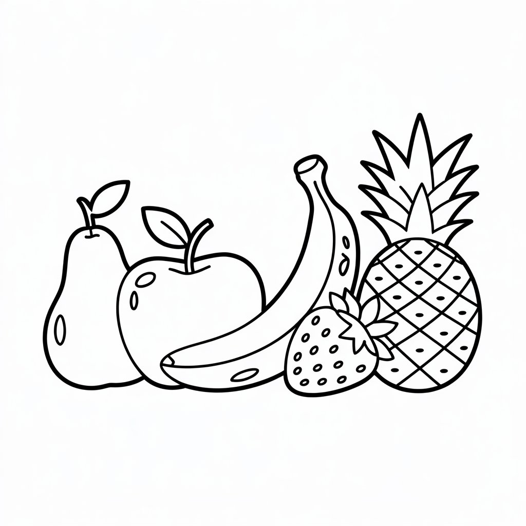 fruits coloriage
