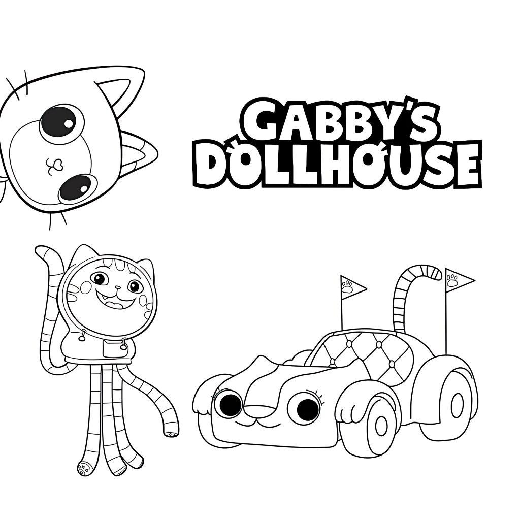 gabby chat coloriage
