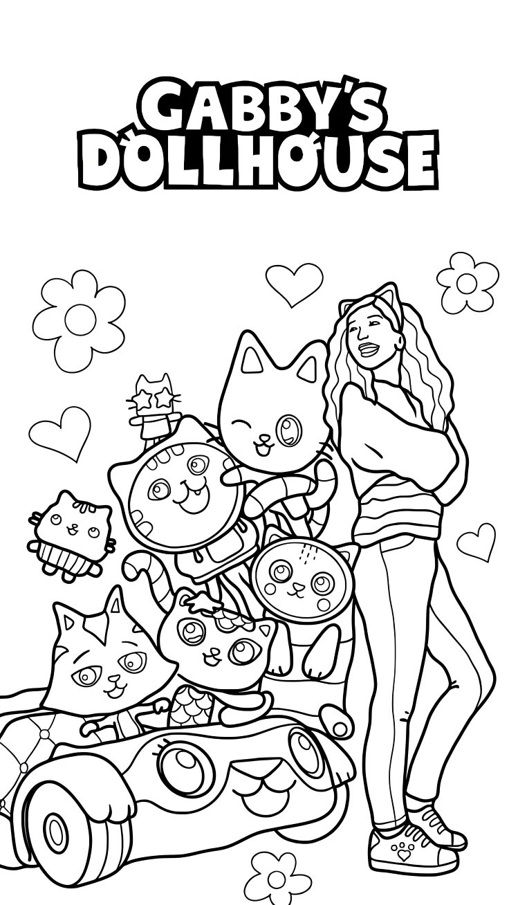 coloriage gabby chat noel