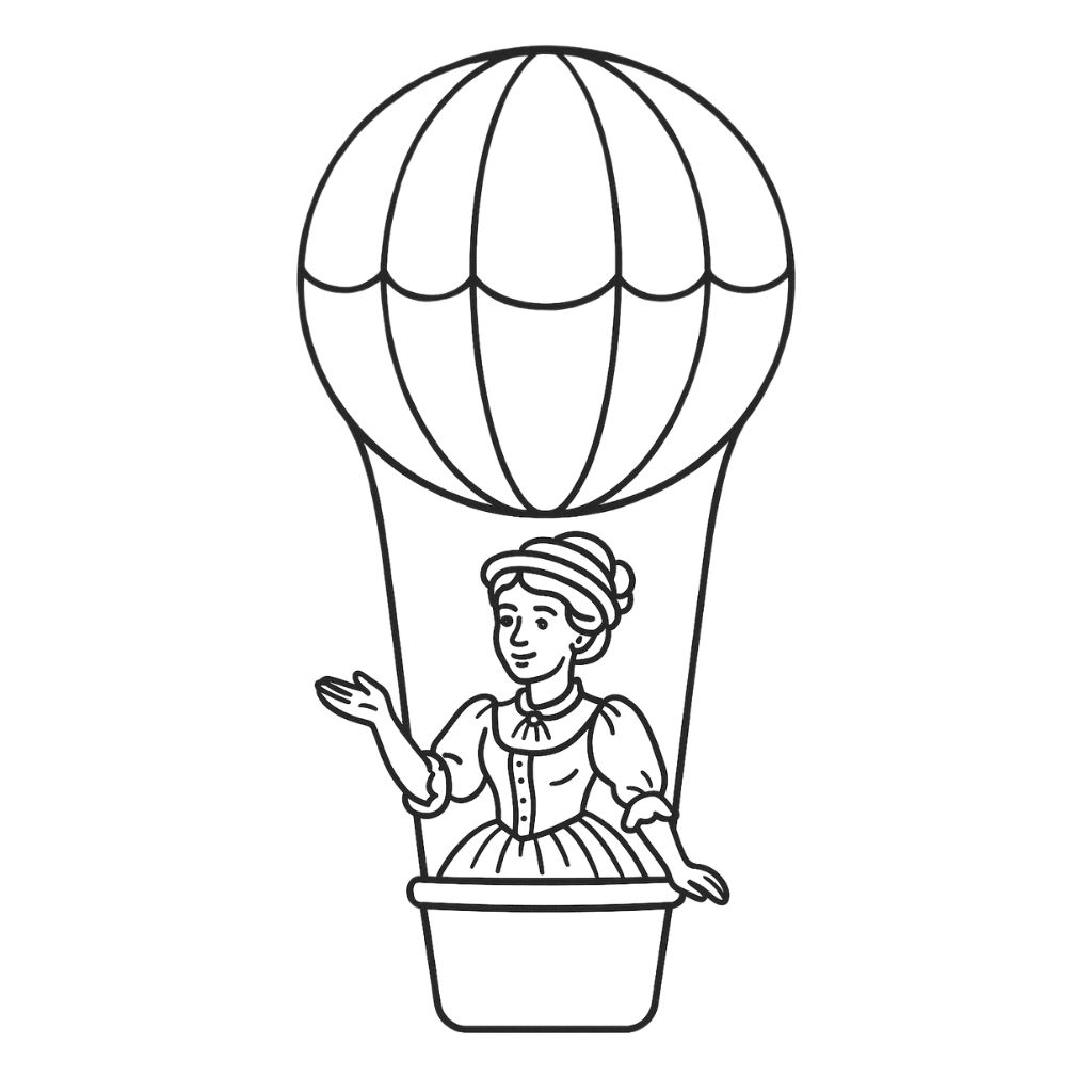 montgolfière coloriage a imprimer