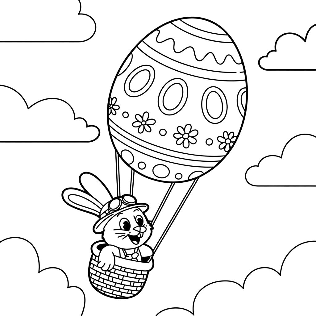 coloriage montgolfière dessin
