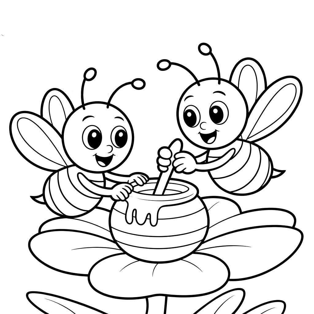 coloriage abeilles imprimer