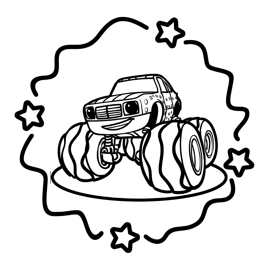 coloriage blaze à imprimer