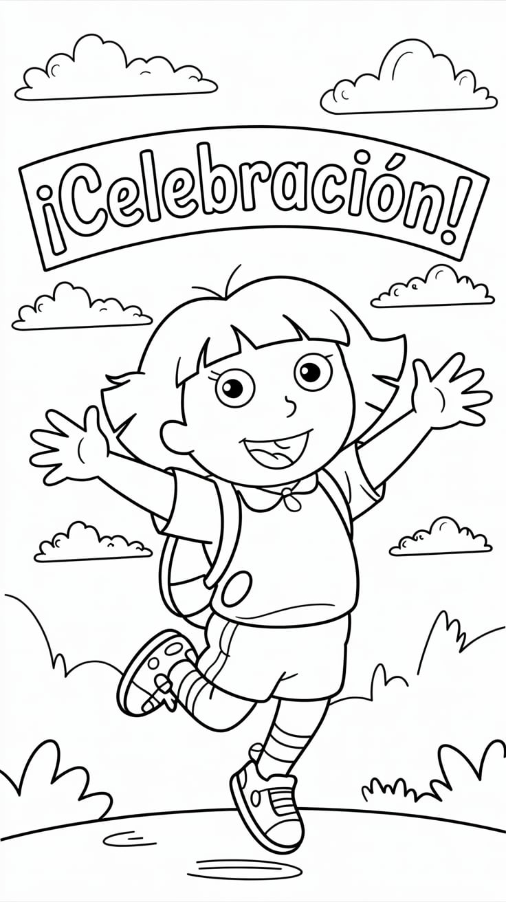 coloriage dora imprimer