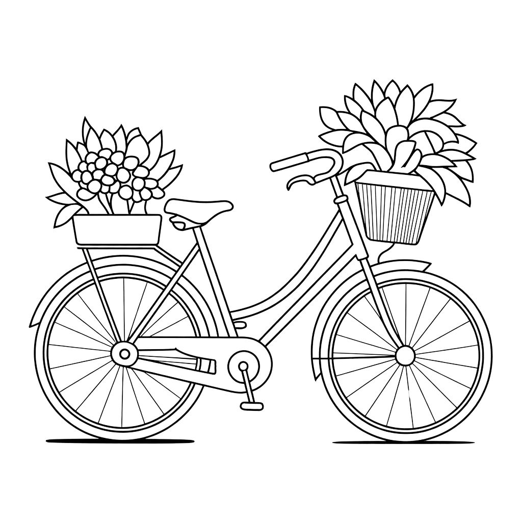 Coloriage Velo en Ligne Gratuit à imprimer