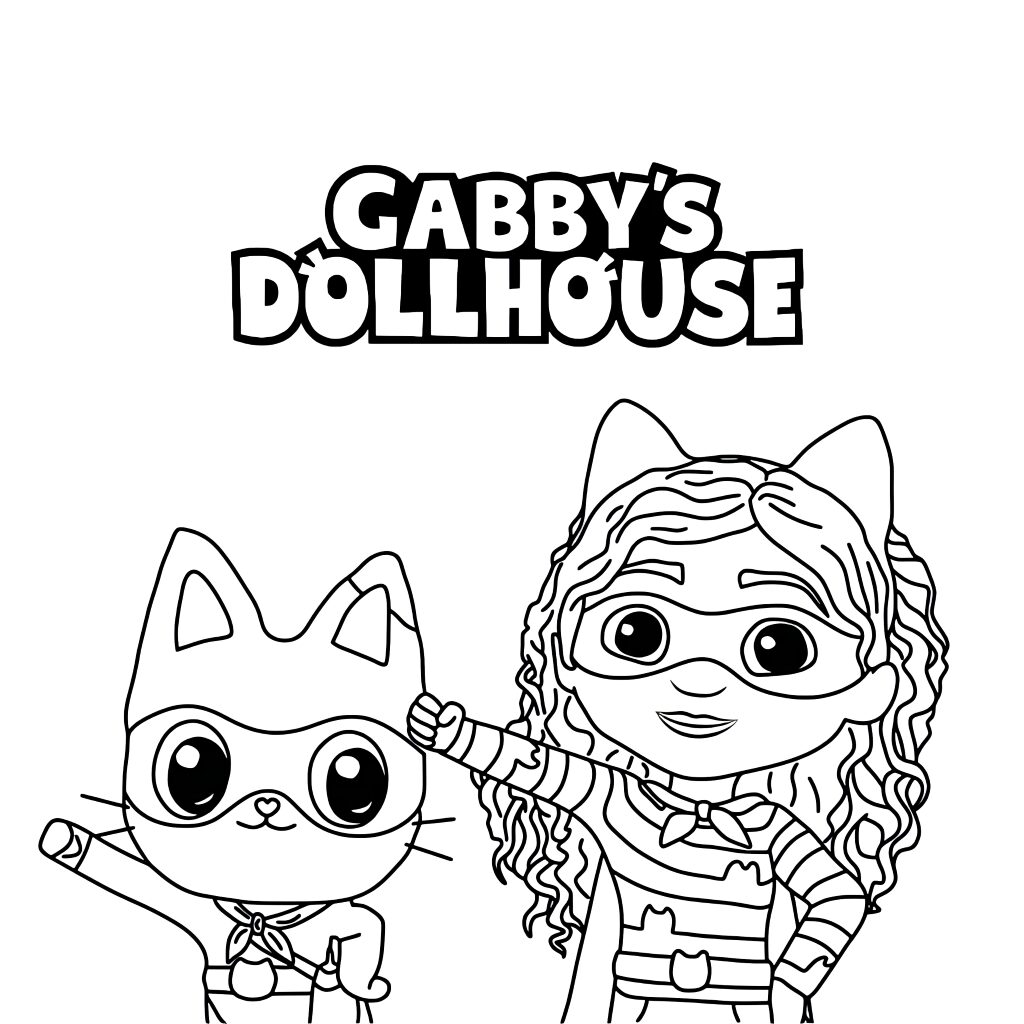 coloriage gabby chat maison